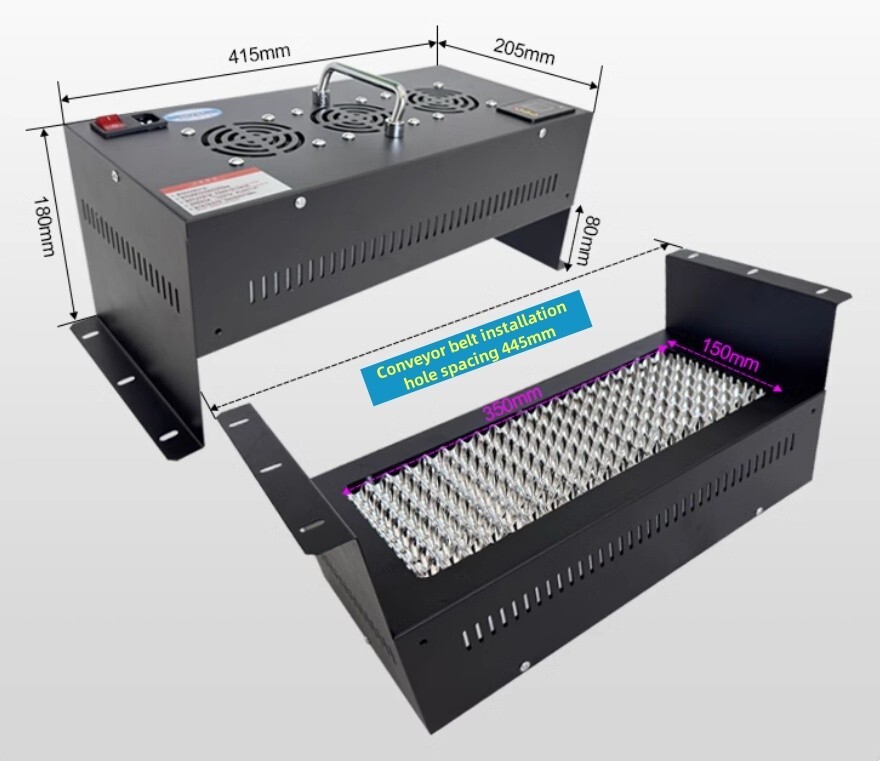 Conveyor belt dedicated UV curing lamp light belt timing function PLC control