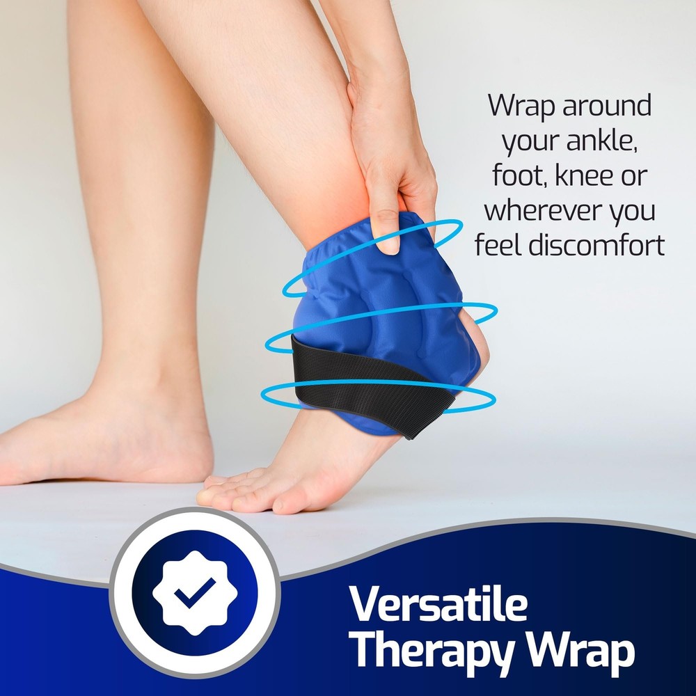 Reusable Hot Cold Ice Pack - Therapy Gel Pack for Ankles