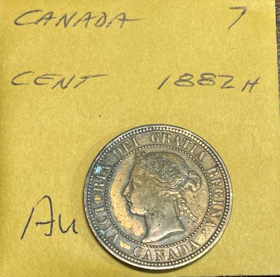 1882 Canada One Large Cent Coin Excellent Condition Cleaned