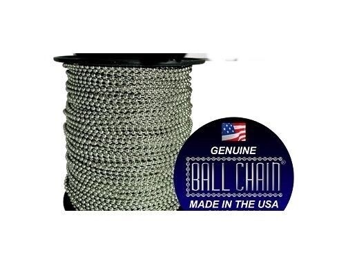 25 feet 304 STAINLESS STEEL BALL CHAIN  2.4mm bead #3 plus 25 connectors (25')