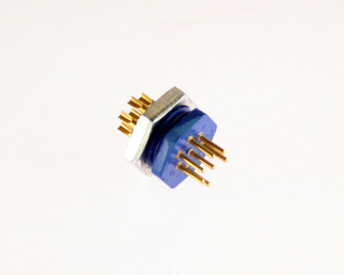 7-Pin Male Miniature Hexagonal Panel Connector Plug Hex Nut 126-191