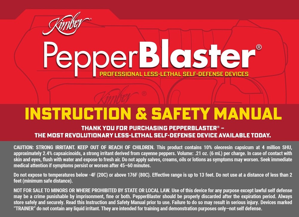 Less-Lethal PepperBlaster 3 - (3 Pack) - Red