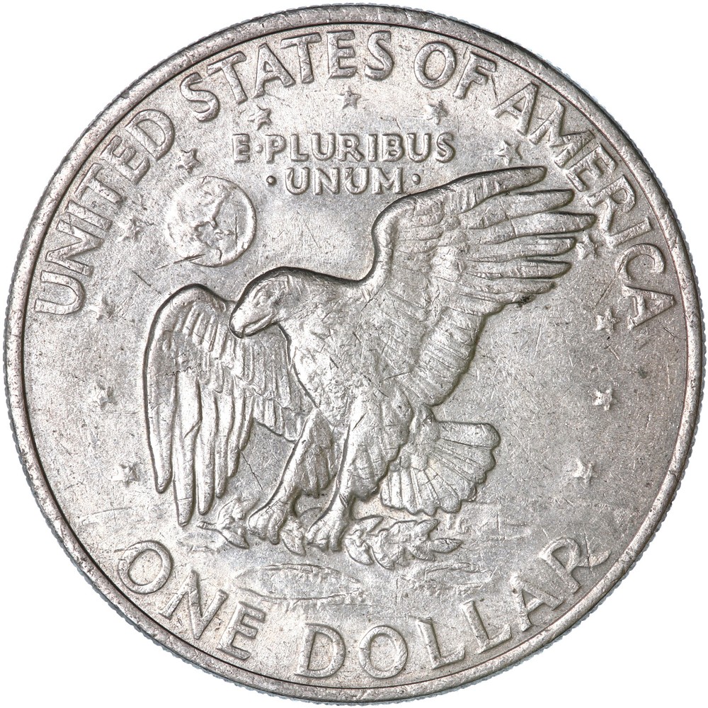 1972 (P) Eisenhower Dollar Type 1 AU Ike
