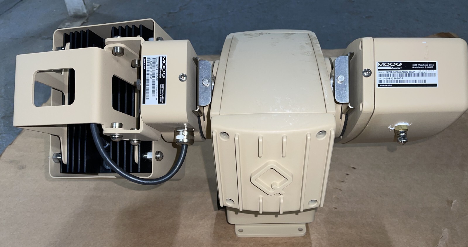 Moog Quickset GeminEye PTZ 28X zoom camera system & illuminator & cables