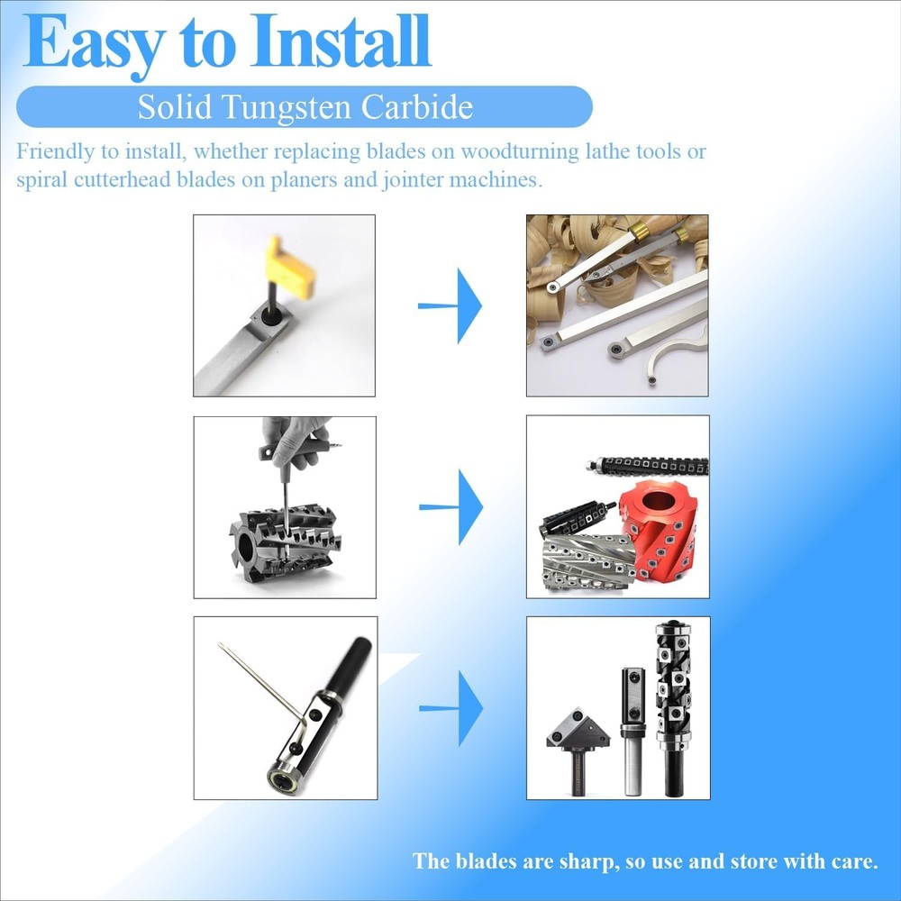 12mm Square Tungsten Carbide Replacement Cutters Inserts 12x12x2.2mm Replacement