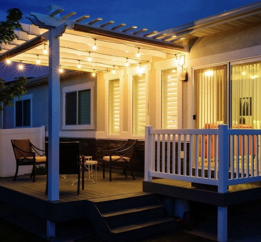 FEIT 48’ Outside LED String Lights, 24 Shatter Resistant Bulbs 2 PACK