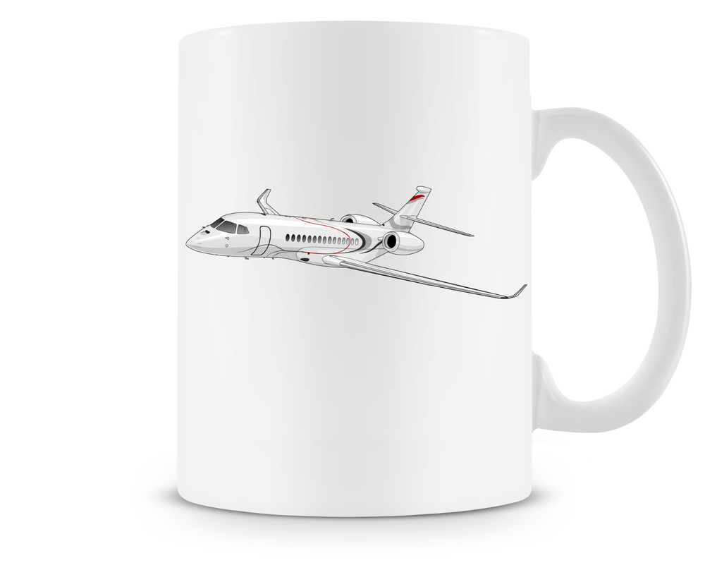 Dassault Falcon 6X Ceramic Coffee Mug - 15oz.