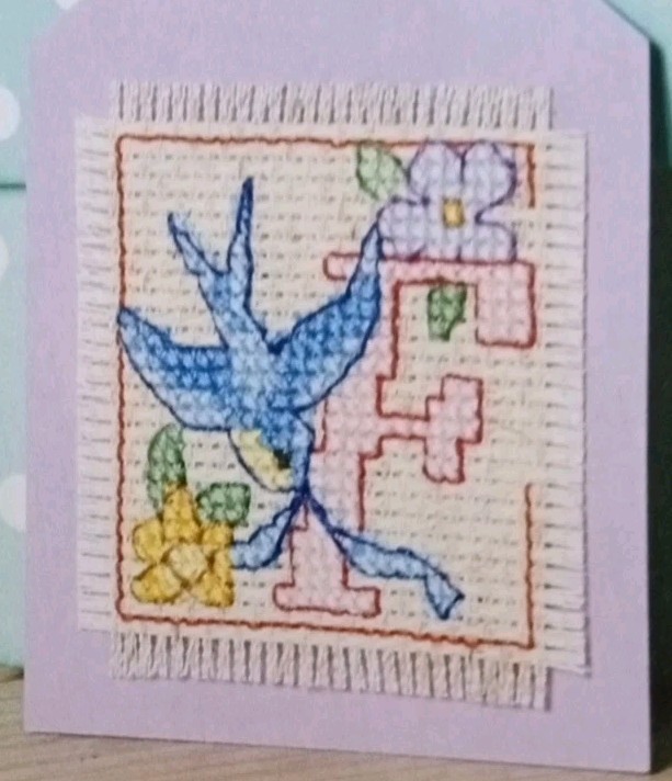 Cross Stitch "BLUEBIRD ABC" pattern ~ flowers