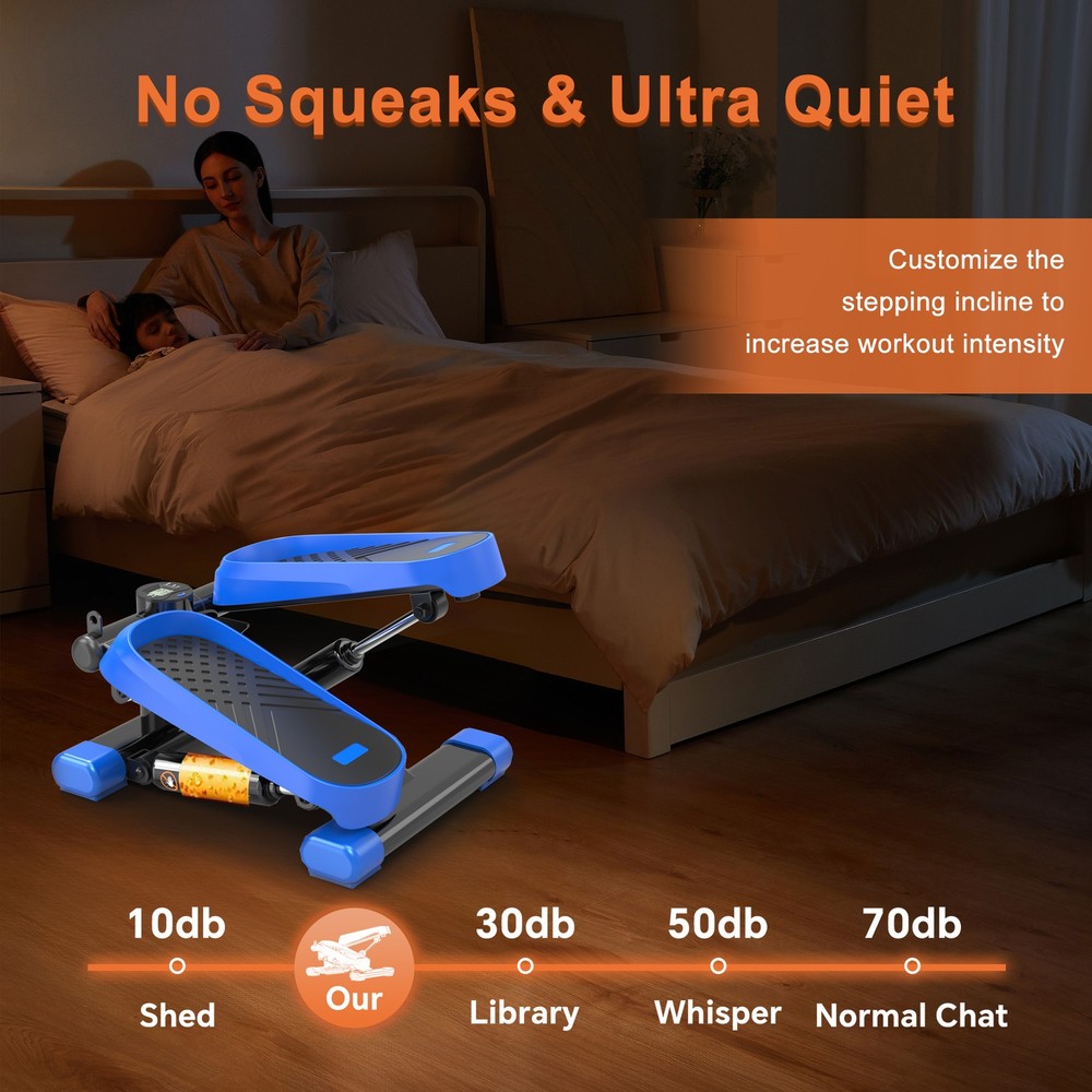 Home Office Exercise 330LBS Capacity Workout Mini Stepper with Resistance Bands