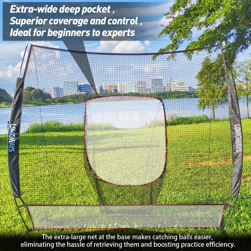 Best 77FT Golf/Baseball/Softball Practice Net for Batting Hitting, Pitching