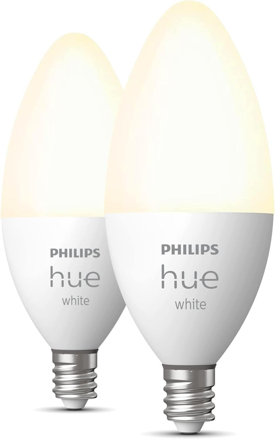Philips Hue E12 40W White Light Bulb, 548289 - 2 Pack