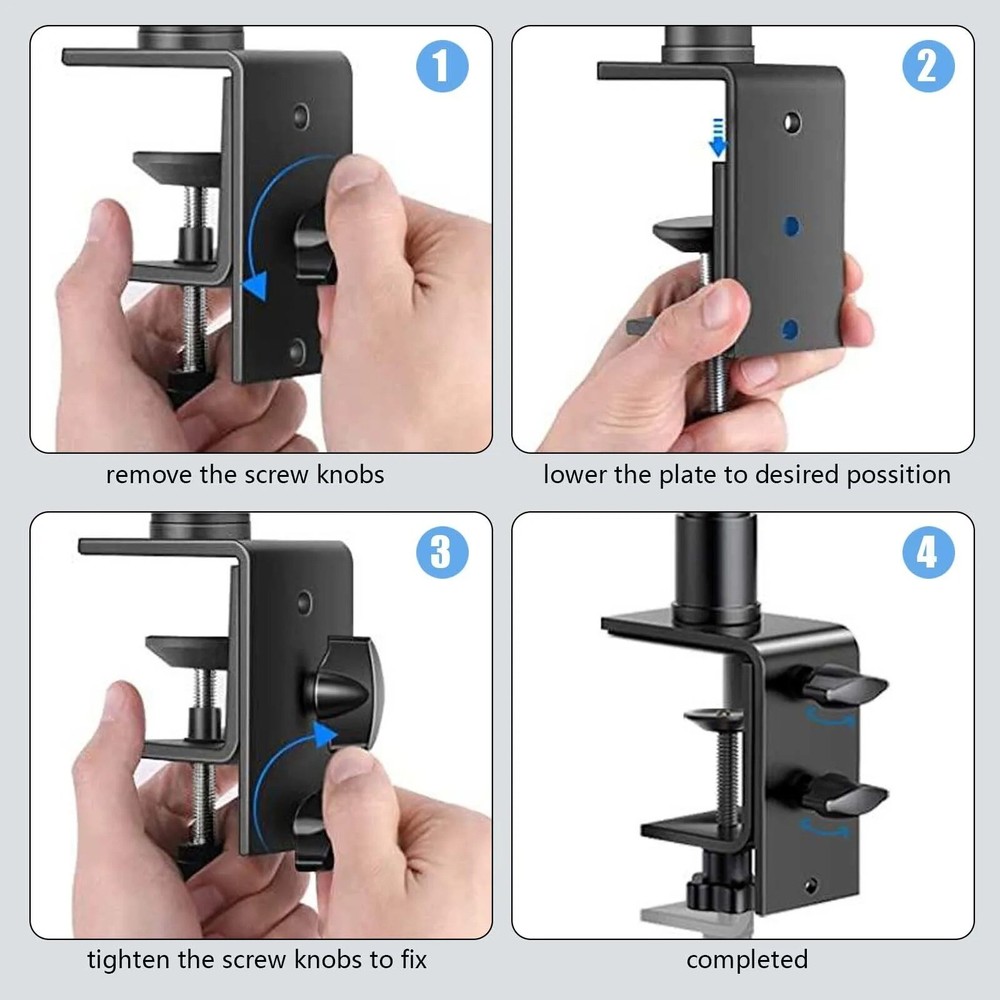 Camera Desk Mount Table Stand, Adjustable Light Stand