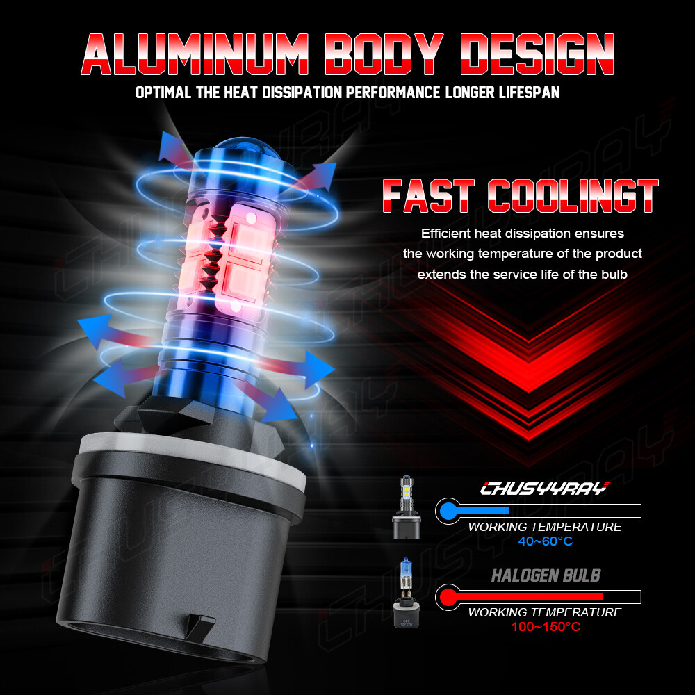 880 LED Headlight Bulbs High Low Beam 6000K For ARCTIC CAT 250 300 400 500 650