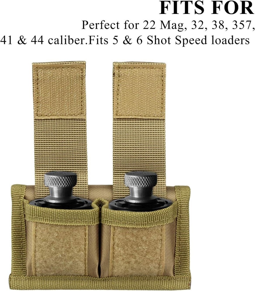 Speedloader Pouch Case Holder Nylon Tactical Double Speedloader Belt Universal
