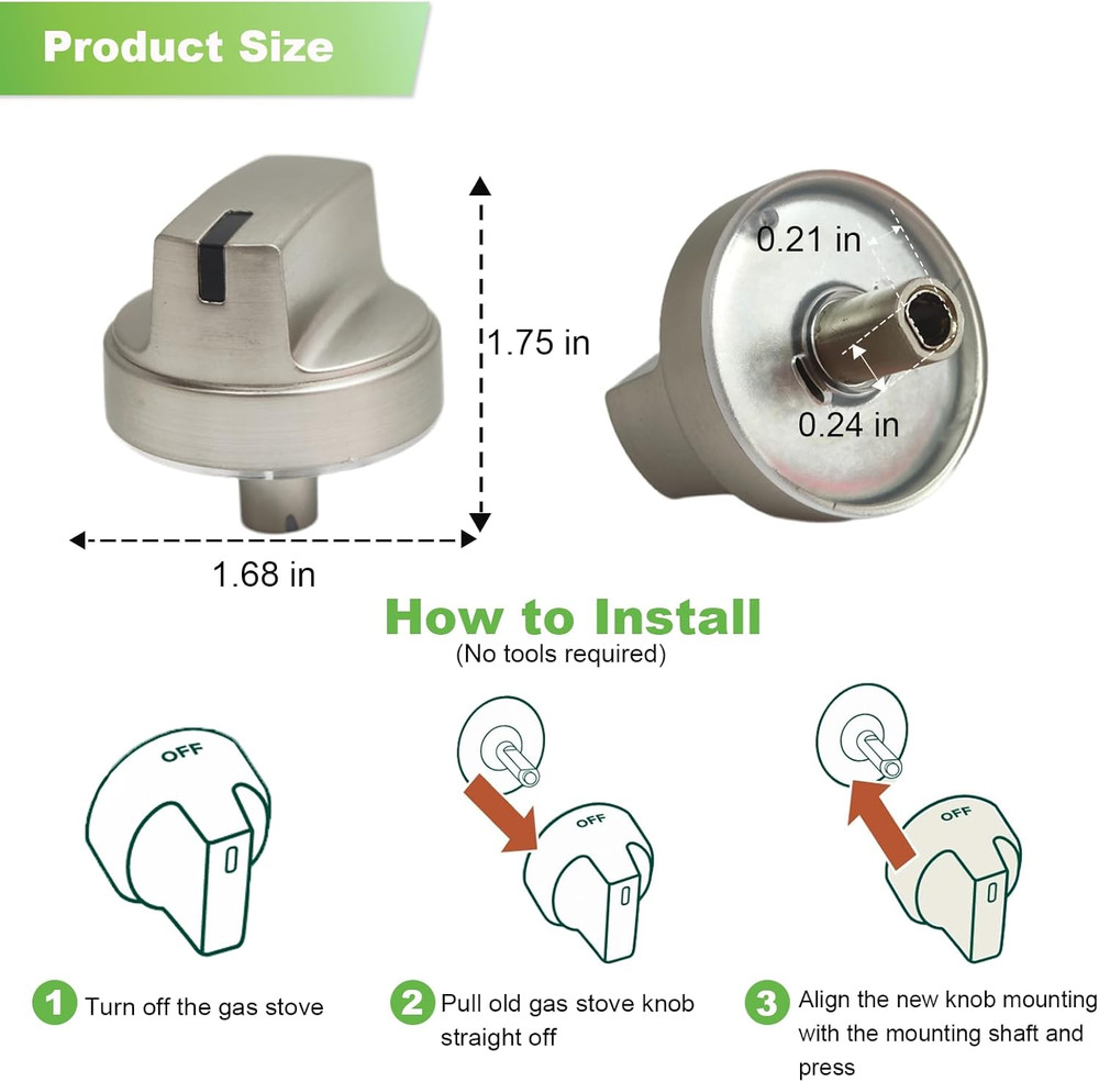 WB03X29354 Gas Stove Knobs Replacements, 5 Pack Cooktop Knobs Compatible with GE