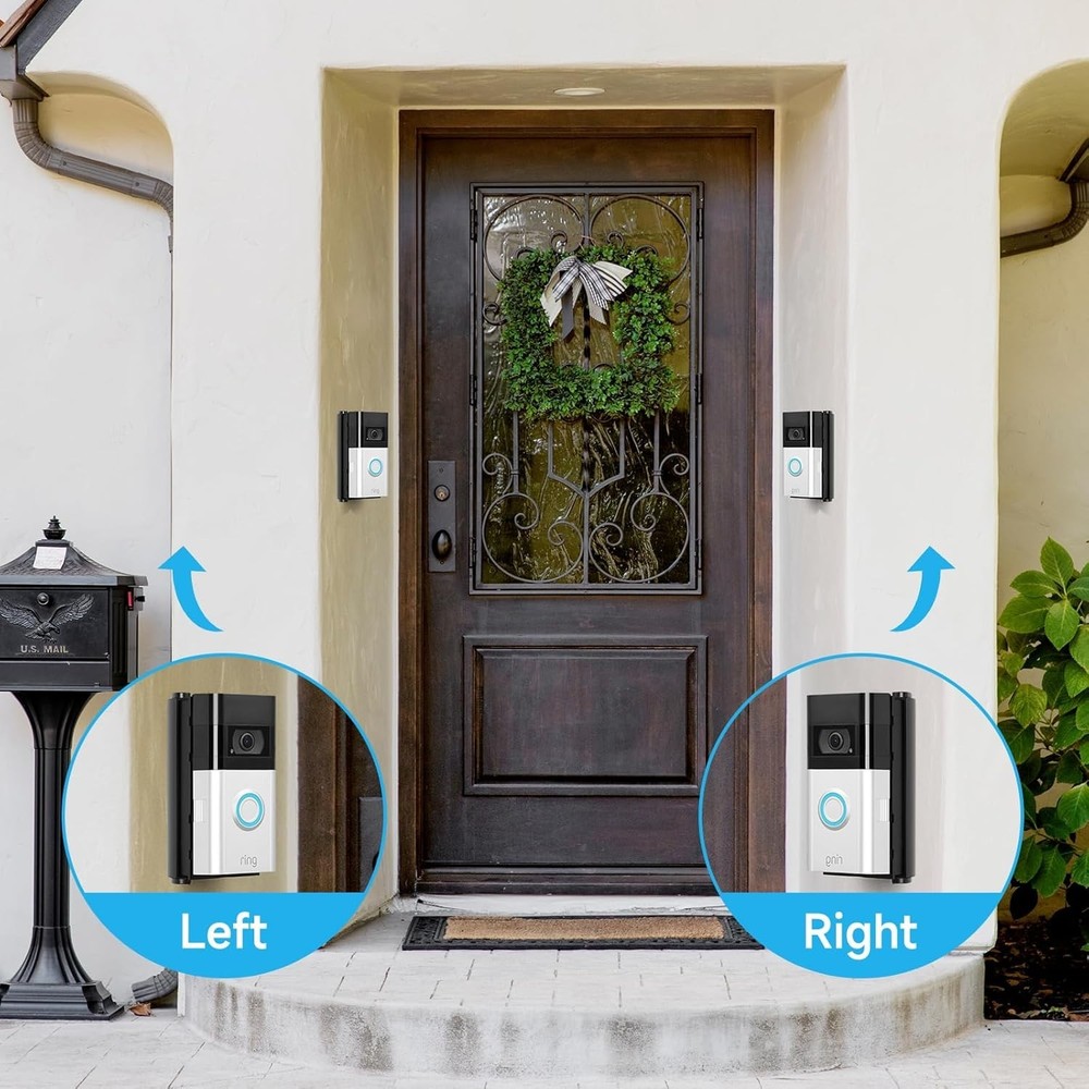 Versatile Adjustable Mount for Ring & Blink Doorbells - Easy Install Wedge Kit