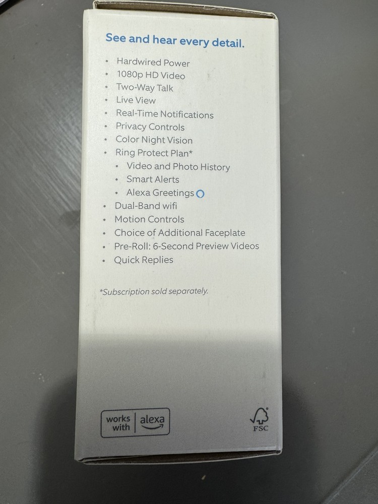 Ring video doorbell pro wired (unopened box)