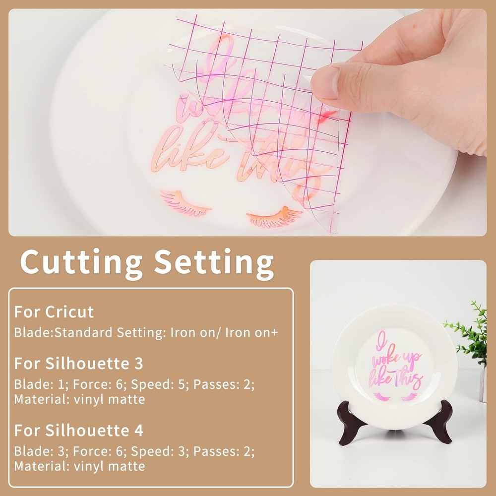 IModeur Opal Permanent Holographic Vinyl Bundle (5 Pack, 12” x 12”)