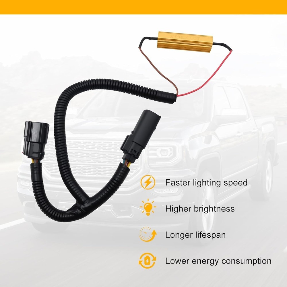 2 Pcs Tail Light Conversion Harness for LTZ 2016-2018 LED