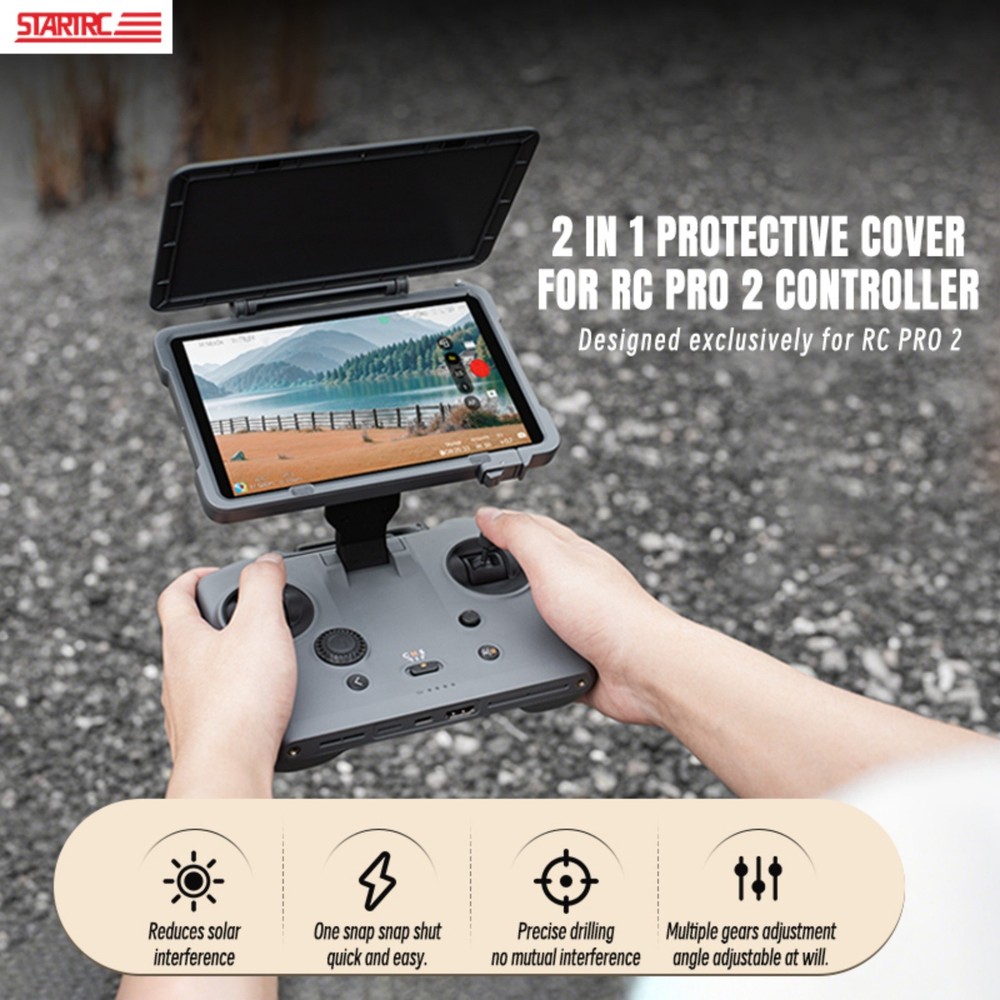 2-in-1 Sunshade Protective Cover for DJI RC Pro 2 Controller Scratch-Resistant
