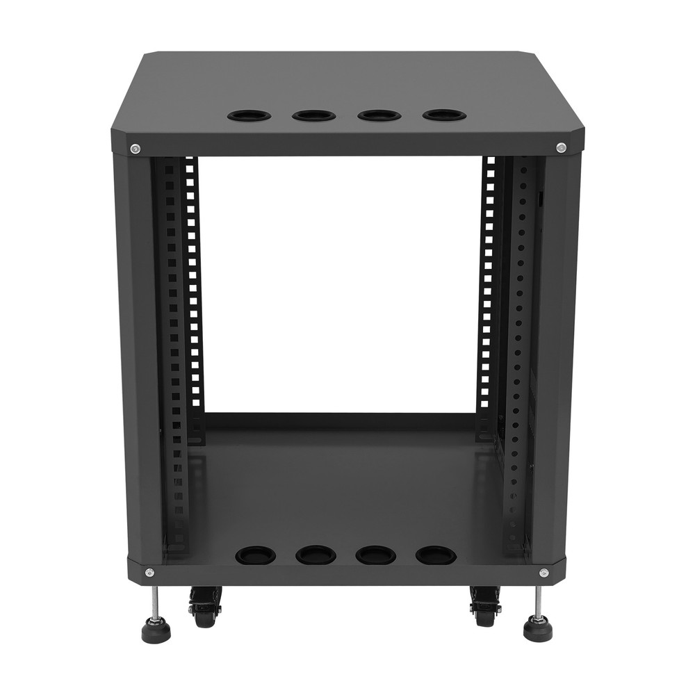 Network & Stereo Rack with Caster Wheels, Rolling Server Rack Open Cabinet