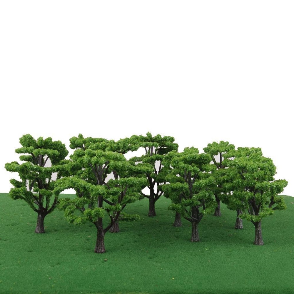 10pcs Green Model Trees 1:100 & 1:150