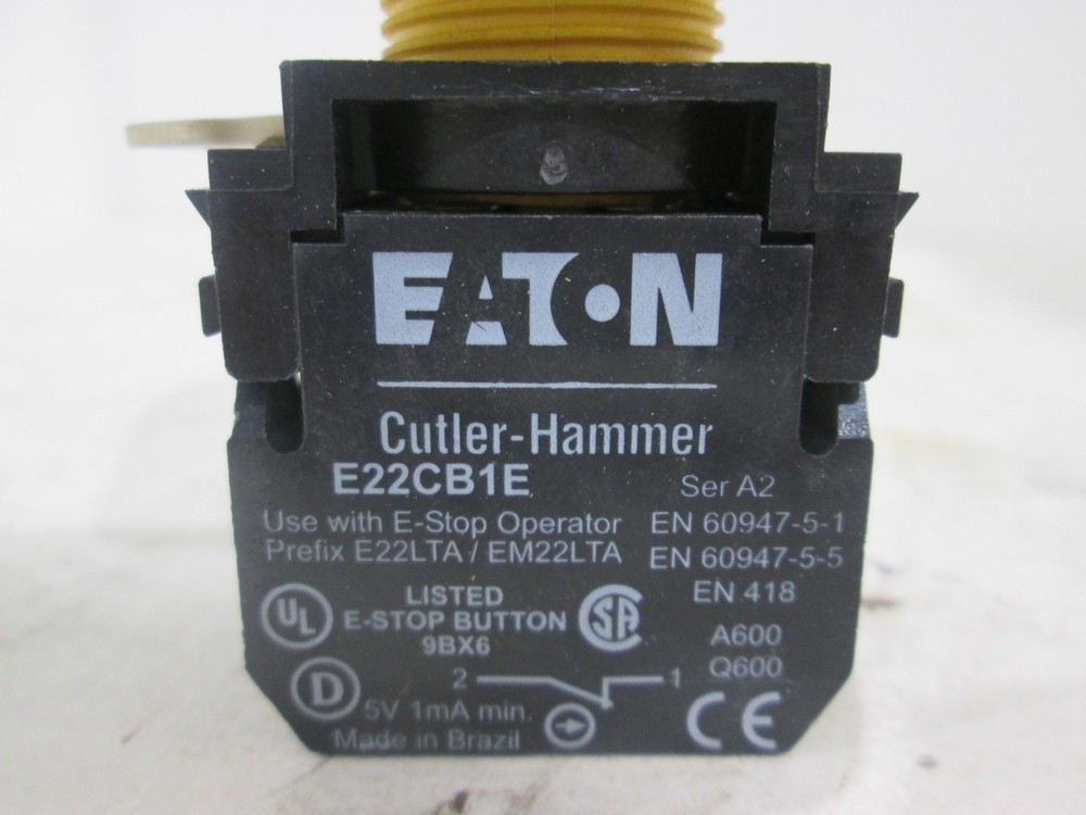 Eaton, Cutler Hammer, E22CB1E, Red Push Button Release Switch, Used