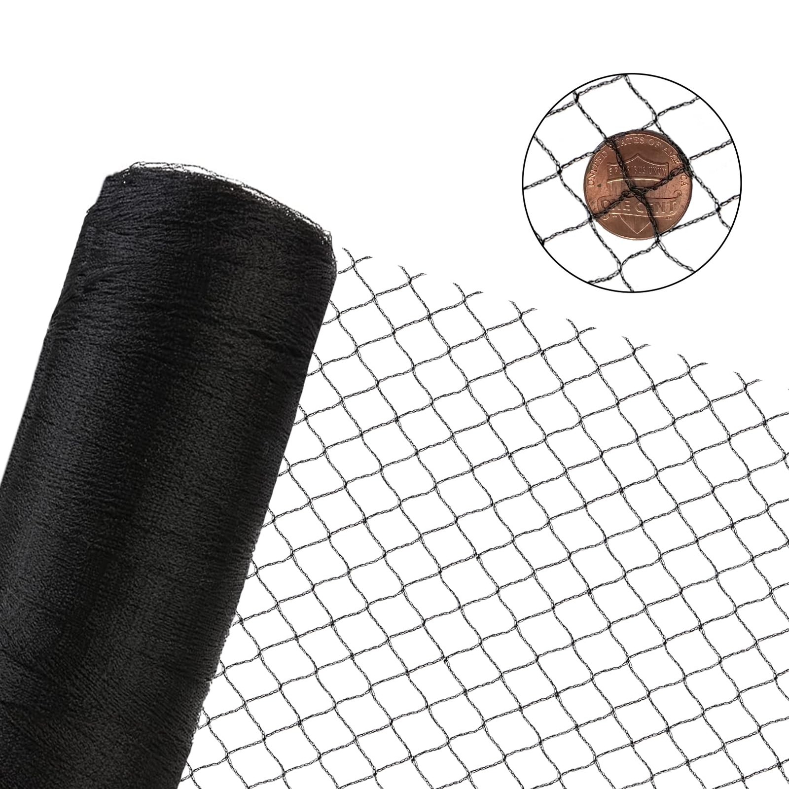 Woven Bird Netting 30x30 FT 1/2 Inch Mesh Heavy Duty Garden Pest Barrier