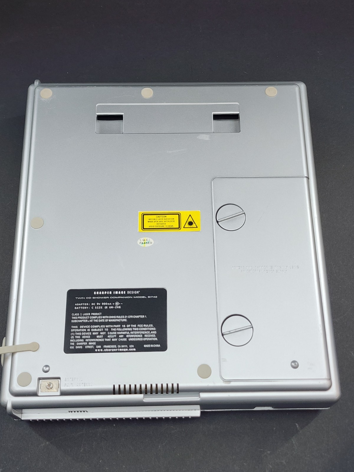 Sharper Image Twin CD Player AM/FM Stereo Shower Companion Water Resistant SI742