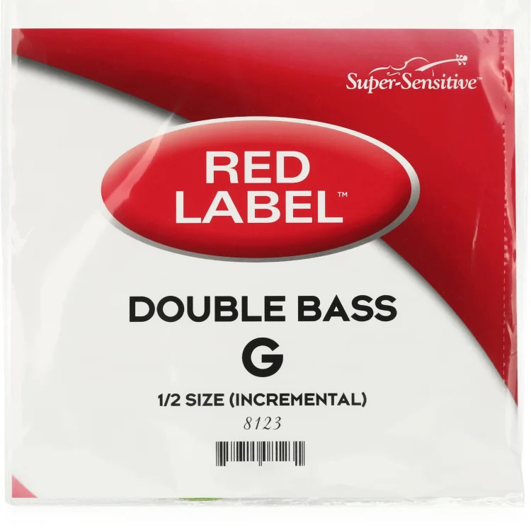 Super-Sensitive 8123 Red Label Double Bass G String - 1/2 Size