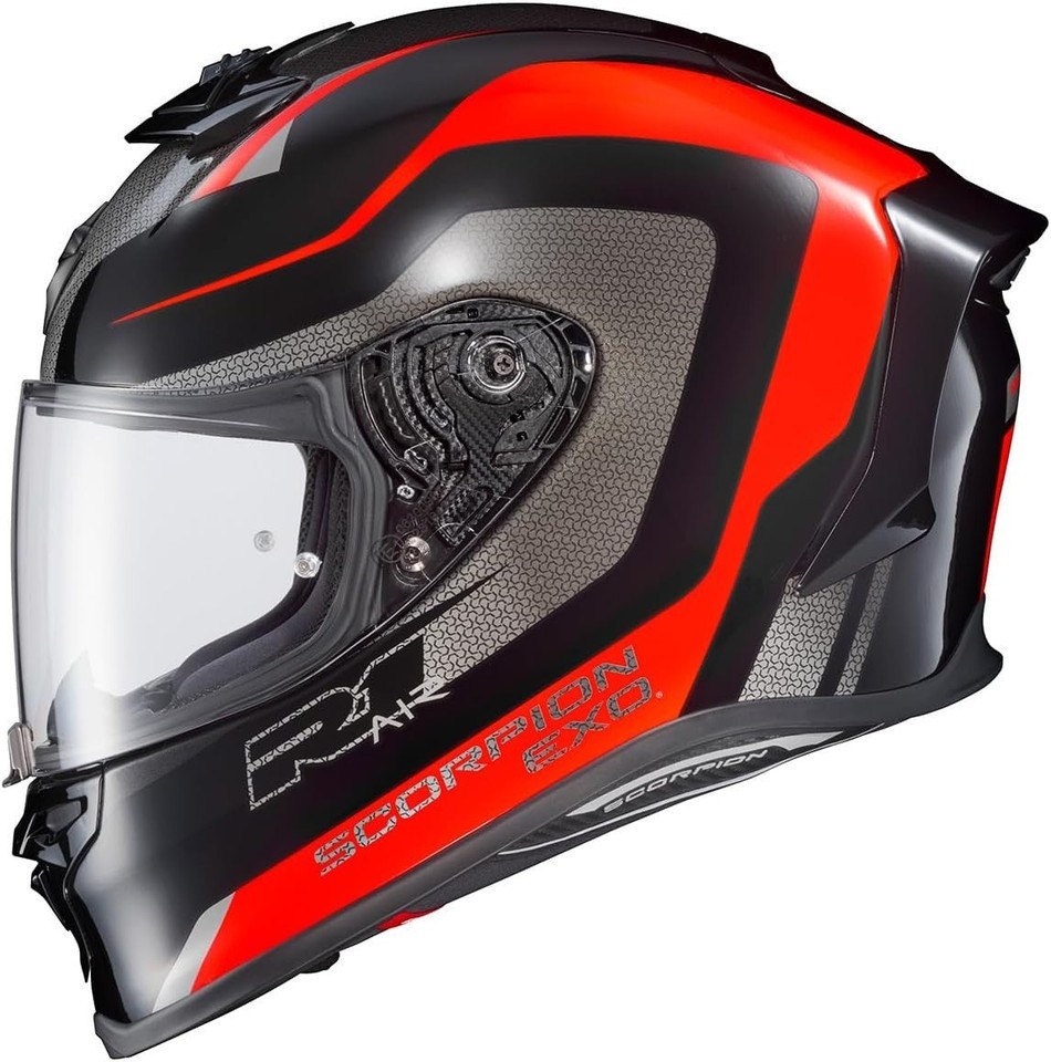 NEW Scorpion EXO R1 AIR HIVE Full Face Motorcycle Street Helmet Red/Blk All Size