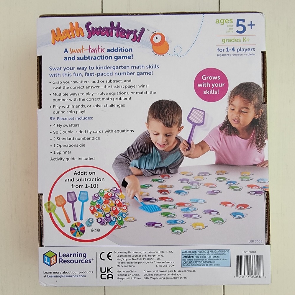 Learning Resources Math Swatters Addition & Subtraction Game