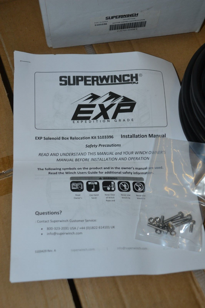 Genuine Superwinch Expedition Control Pack Relocation Kit S103396
