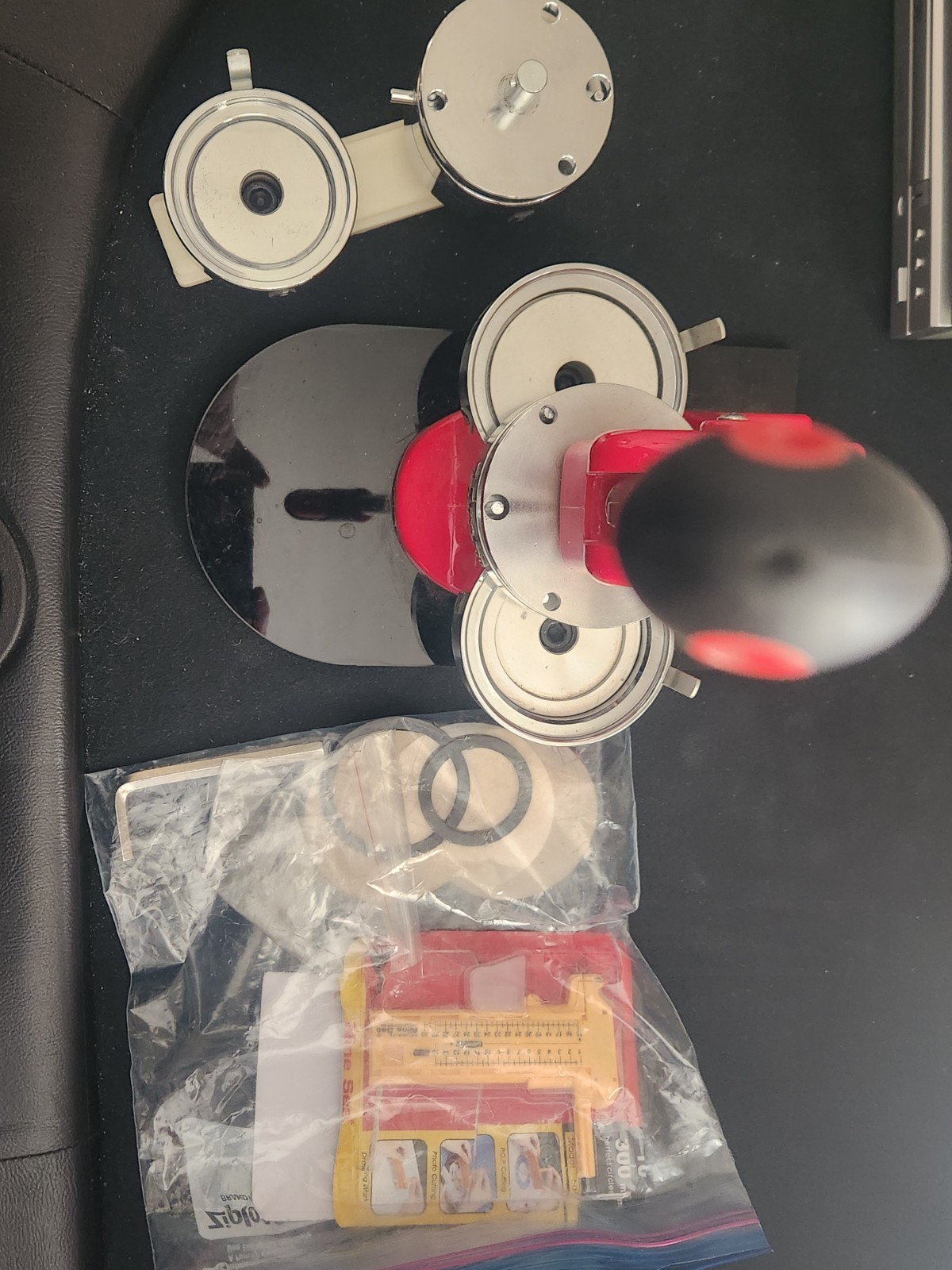 Button Maker W/ Large Lot Of Blank Buttons Badges