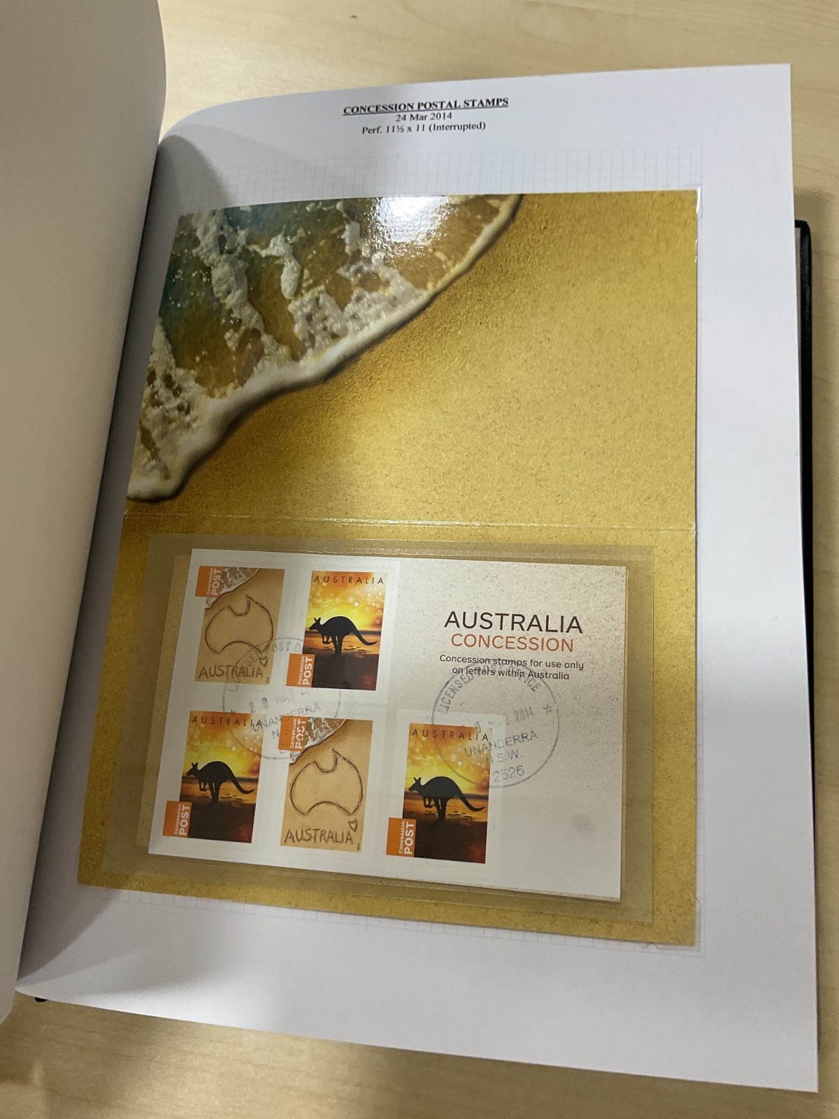 Australian stamps, coin covers + presentation pack. 2014. Album. G/127