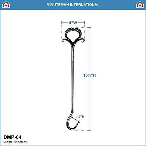 Minuteman International Wrought Iron Fireplace Damper Pull DMP-04