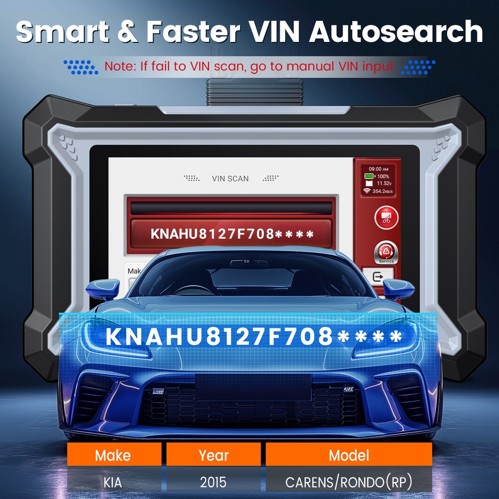 ANCEL DS100 OBD2 Scanner Check Engine Code Lifetime Free Update Brake Reset Test