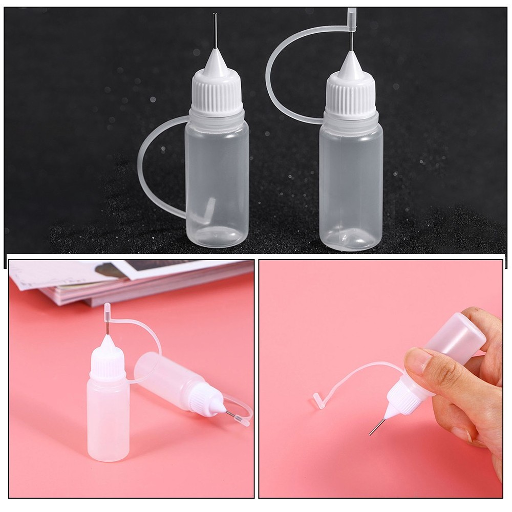 20Pcs Glue Bottles with Precision Tips for Crafts and DIY Projects