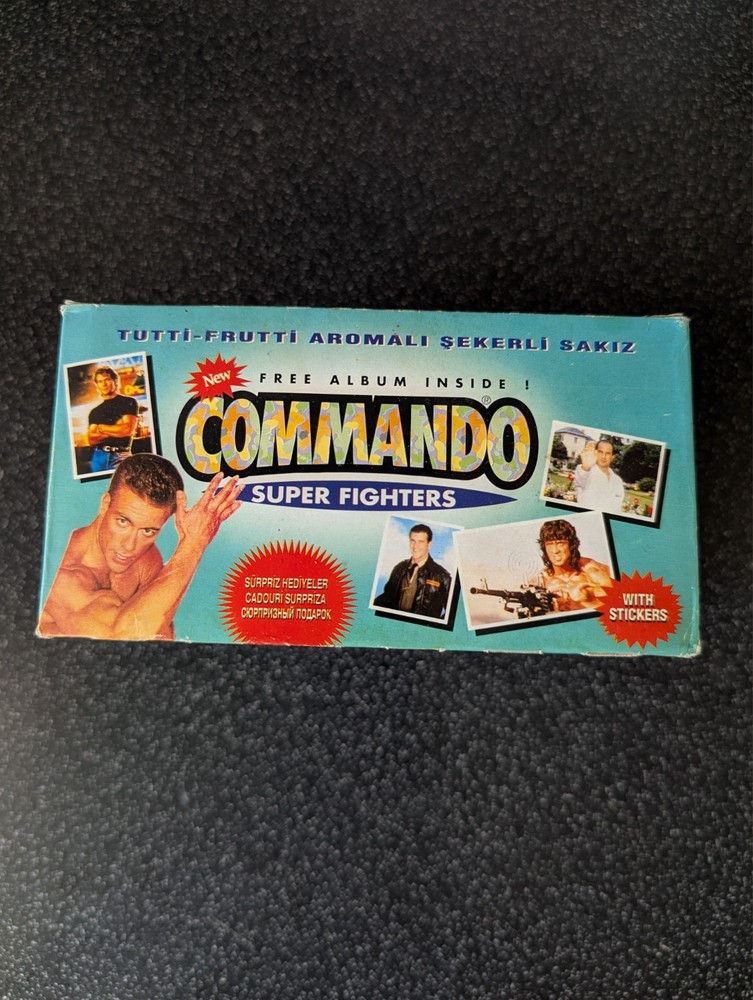 Empty box COMMANDO MERTSAN Turkey Sticker  Bubble gum inserts Rare