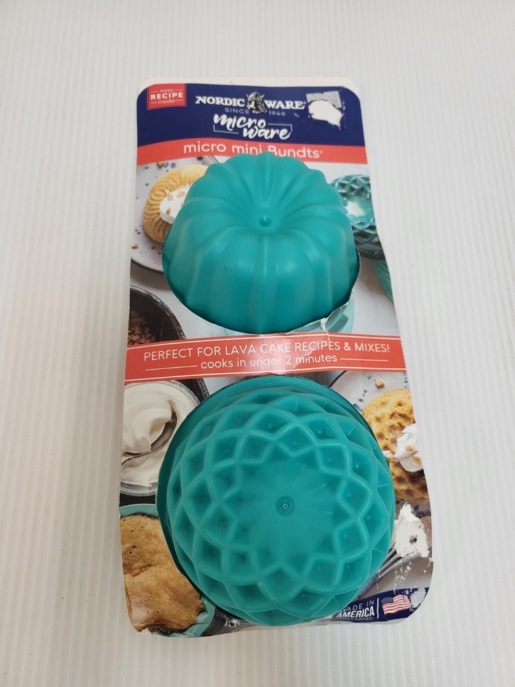 Nordic Ware Micro Ware Micro Mini Bundts Microwave Pans - Teal 4.5"