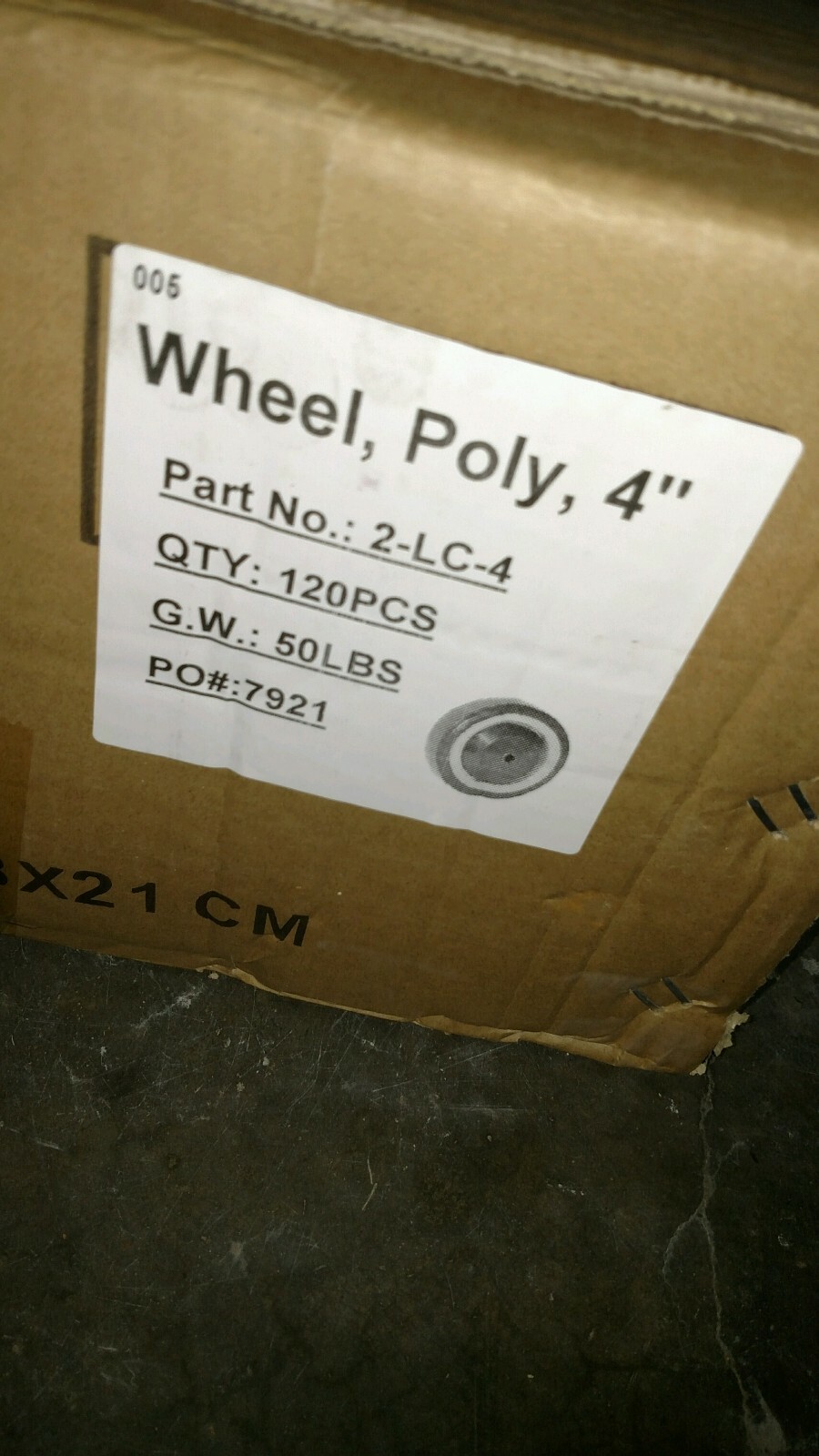 Replacement Shopping Cart Wheel - 4" x 1-1/4" Polyurethane Wheel Only