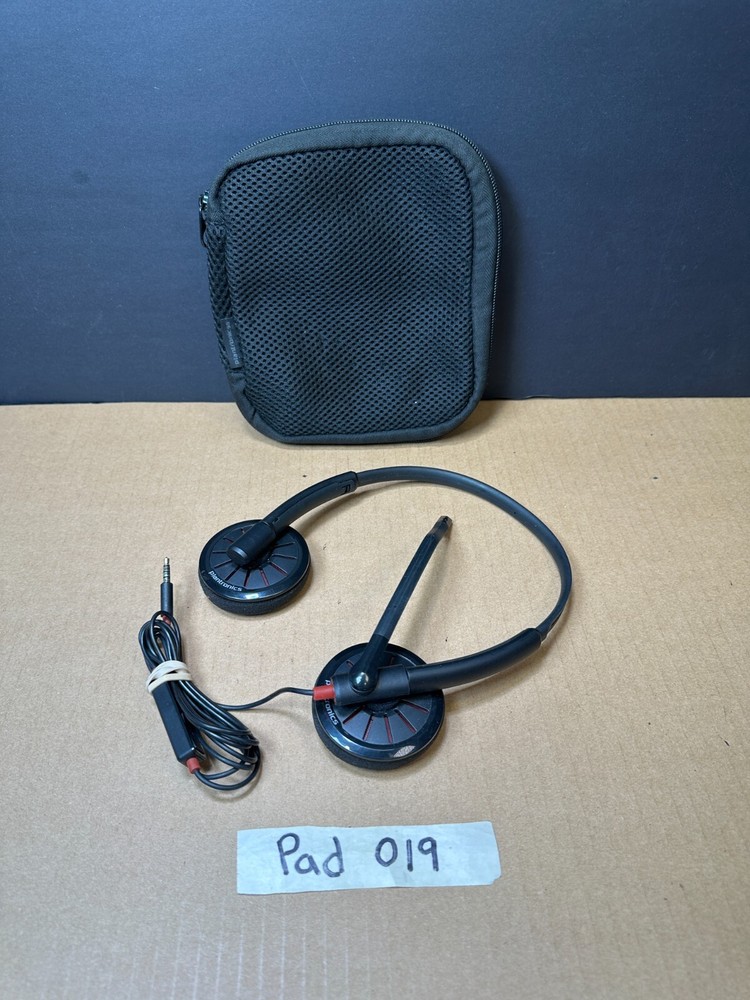 Plantronics Headset C320 Blackwire Wired USB Tested WORKING