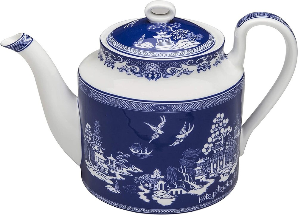 Grace Teaware Blue Willow Bone China Teapot