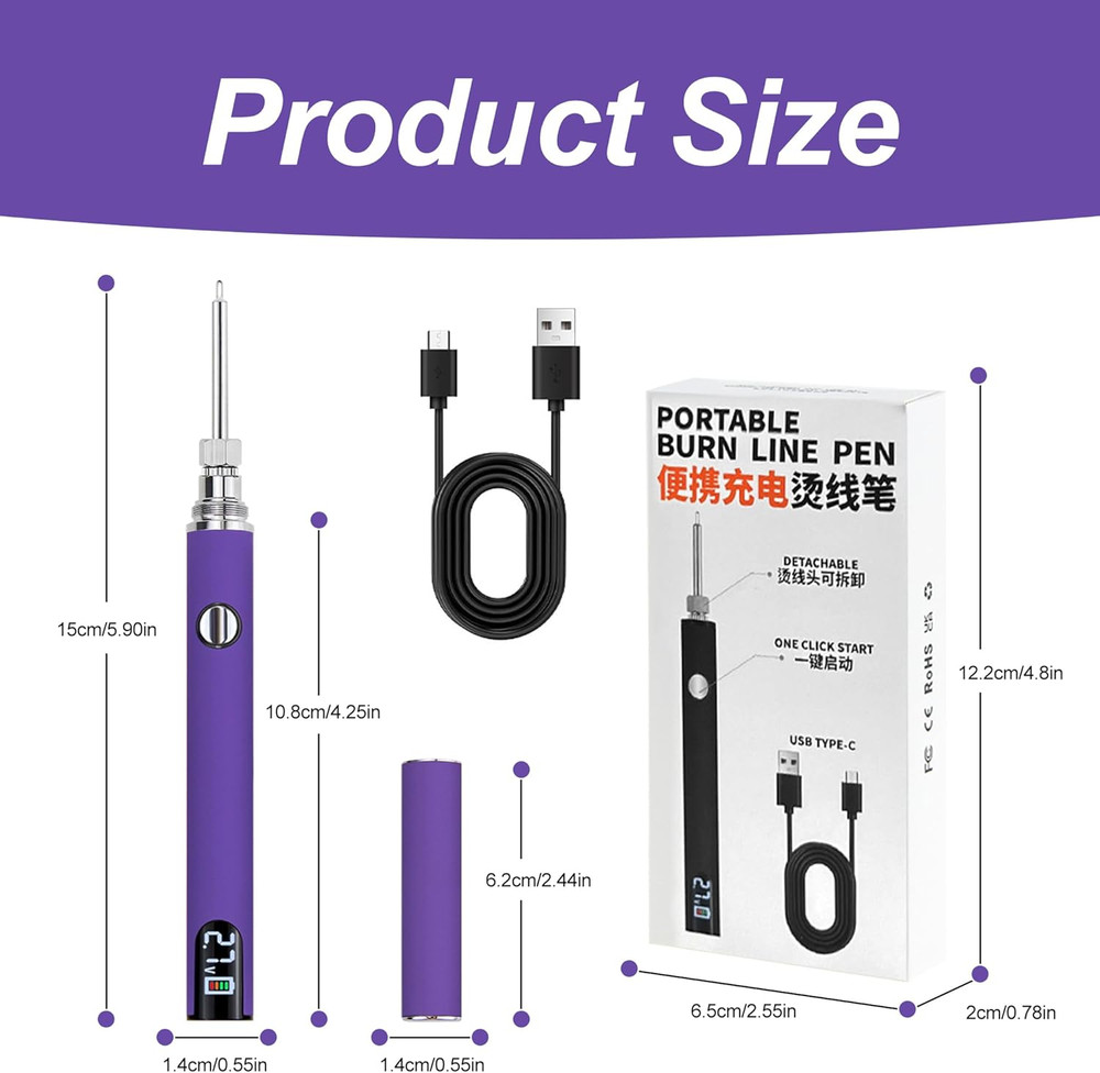 Rechargeable Thread Burner Kit，Knitting & Beading Thread Burning Tool，For Leathe