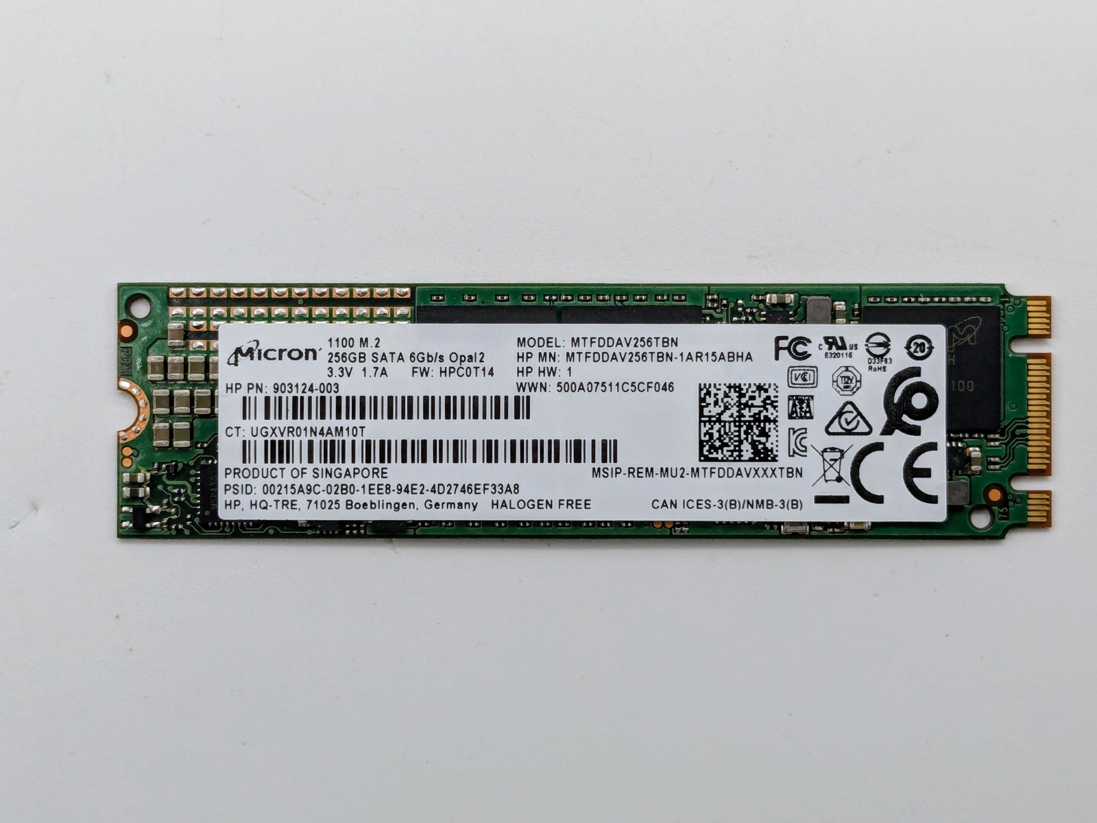Micron 1100 MTFDDAV256TBN 256 GB M.2 2280 80mm Solid State Drive