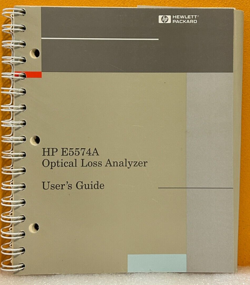 HP / Agilent E5574-91011 1996 HP E5574A Optical Loss Analyzer User's Manual.