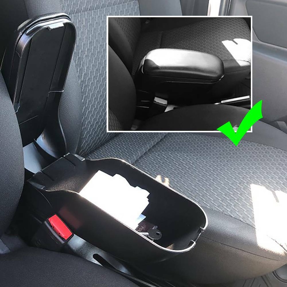 New Central Console Armrest Sliding Top Leather Tray Soft Storage Box Universal;