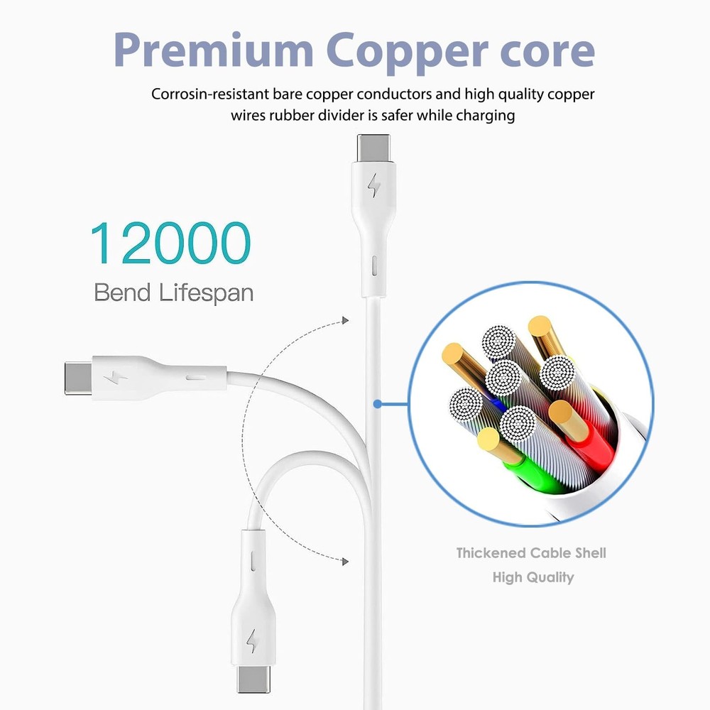 Replacement for Ring Barrel Plug to USB-C Adapter 1-Pack, White