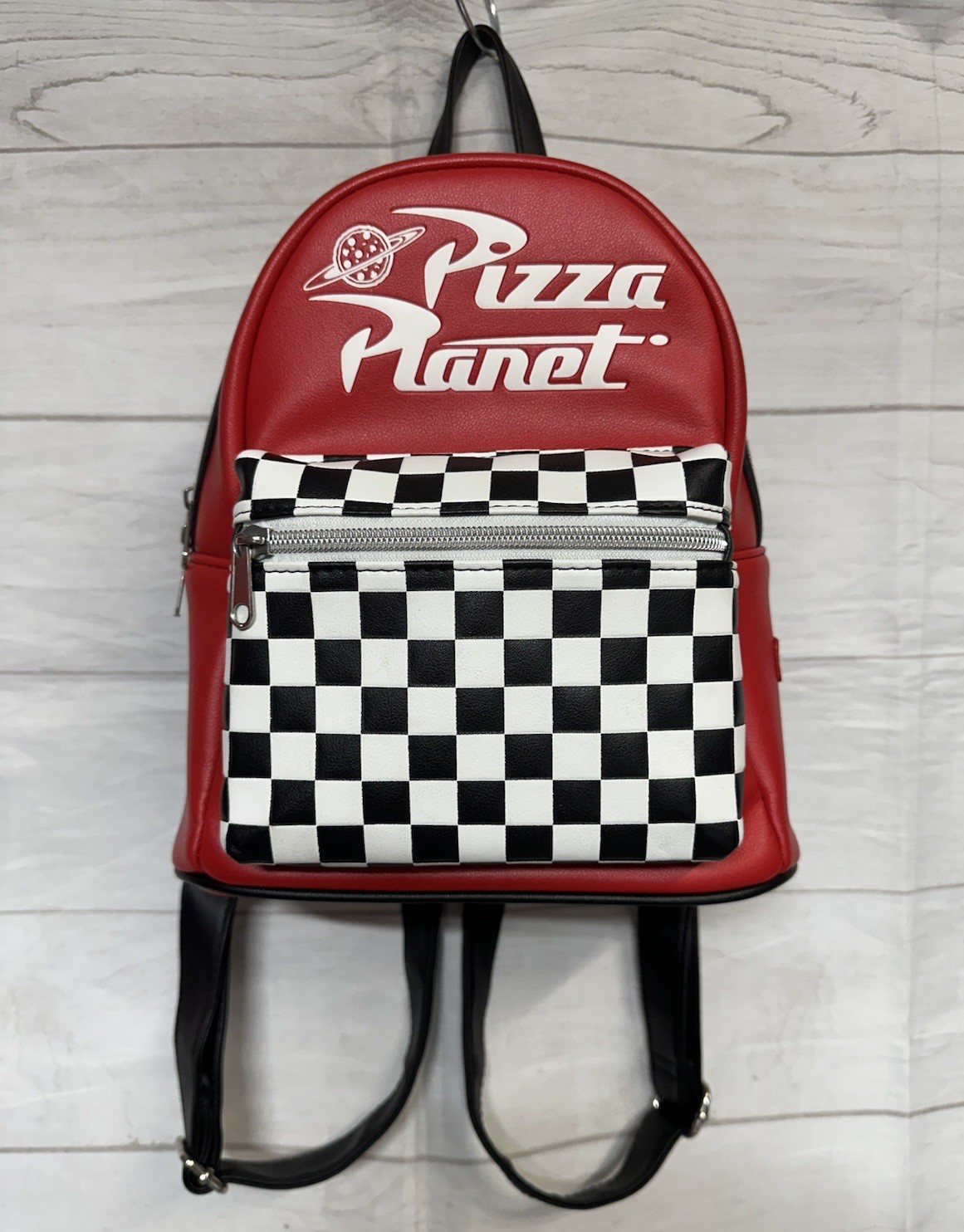 Loungefly Disney Pixar Toy Story Pizza Planet Red Mini Backpack Purse Bag