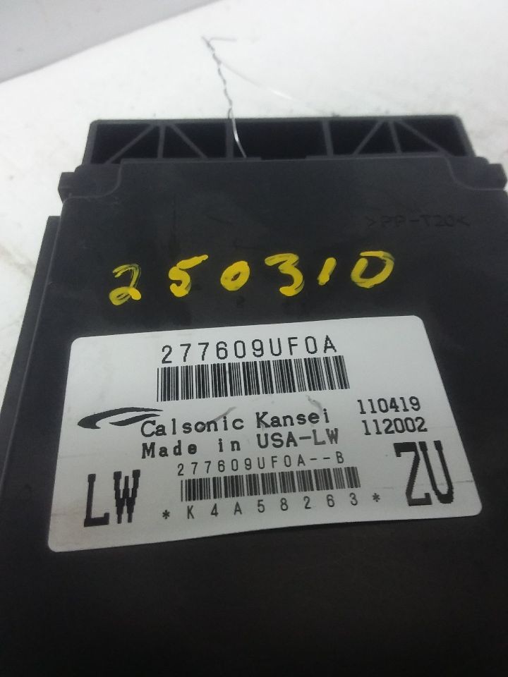 Temperature Control Module Below Information Screen Fits 19-20 MURANO 277609UF0A